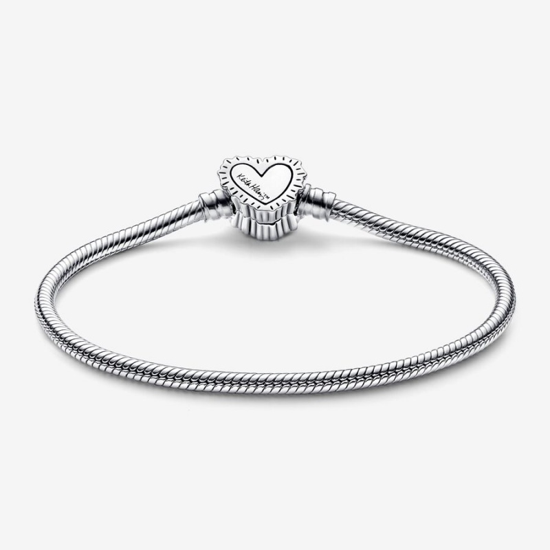 Pandora Keith Haring x Moments Radiant Heart Snake Kette Silber | PZLNOBY-71