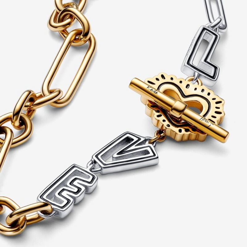 Pandora Keith Haring x Two-tone Love Links Verknüpfung Two-tone | UMKFRXS-69