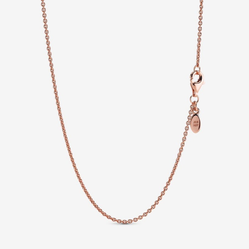 Pandora Klassische Cable Halsketten Rosa Gold | SEOTBLN-74