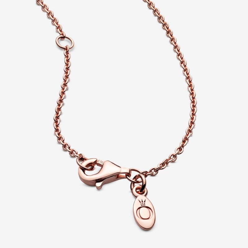 Pandora Klassische Cable Halsketten Rosa Gold | SEOTBLN-74