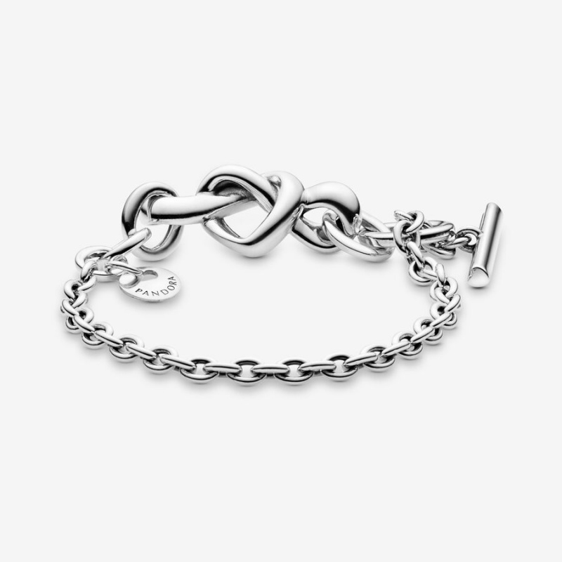 Pandora Knotted Heart T-Bar Nicht-charme Pandora Us | TNFSRGD-18