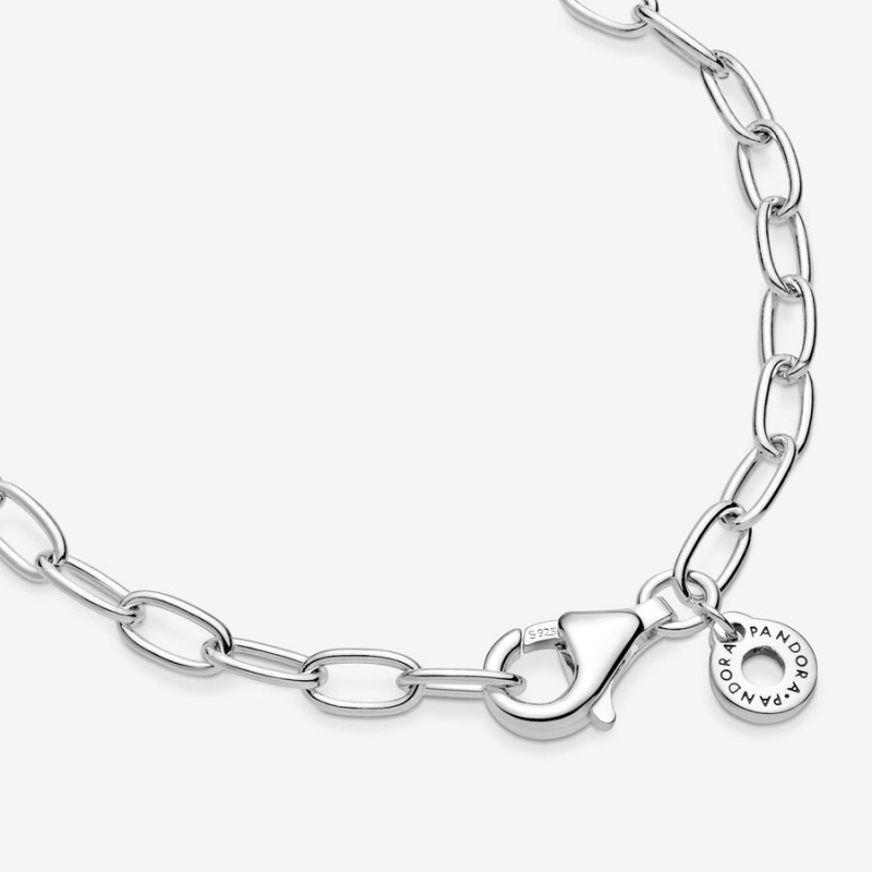 Pandora Link Halsketten Silber | IFYKJTO-94