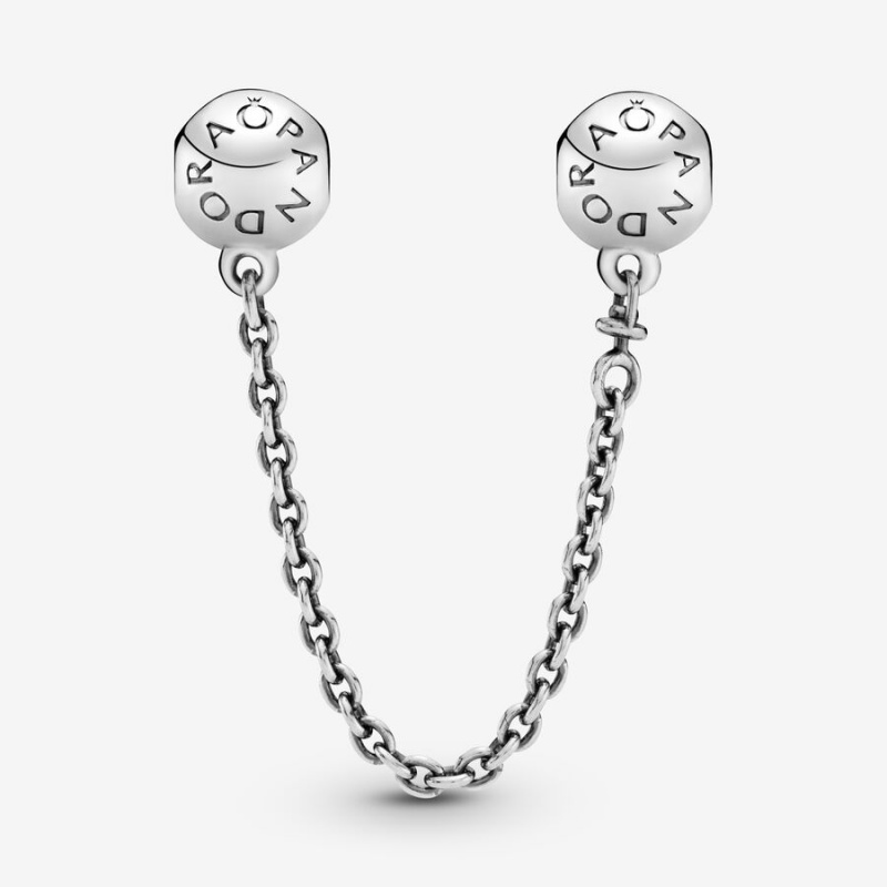 Pandora Logo Sicherheits Safety Chains Silber | DYCFLSQ-36