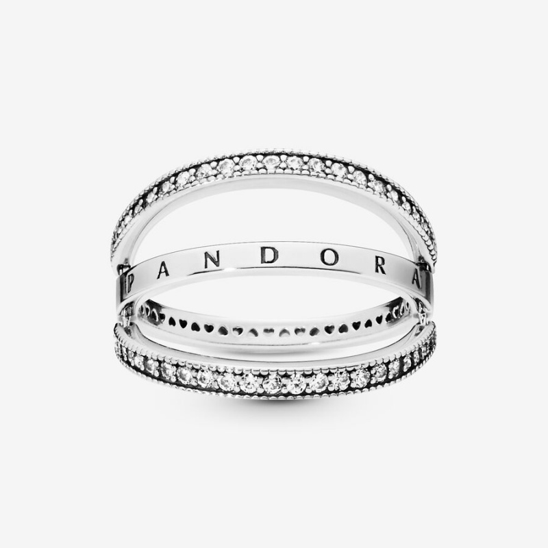 Pandora Logo ands Herz Silber | IZU-193706