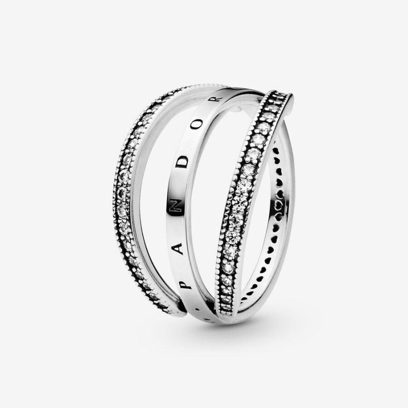 Pandora Logo ands Herz Silber | IZU-193706