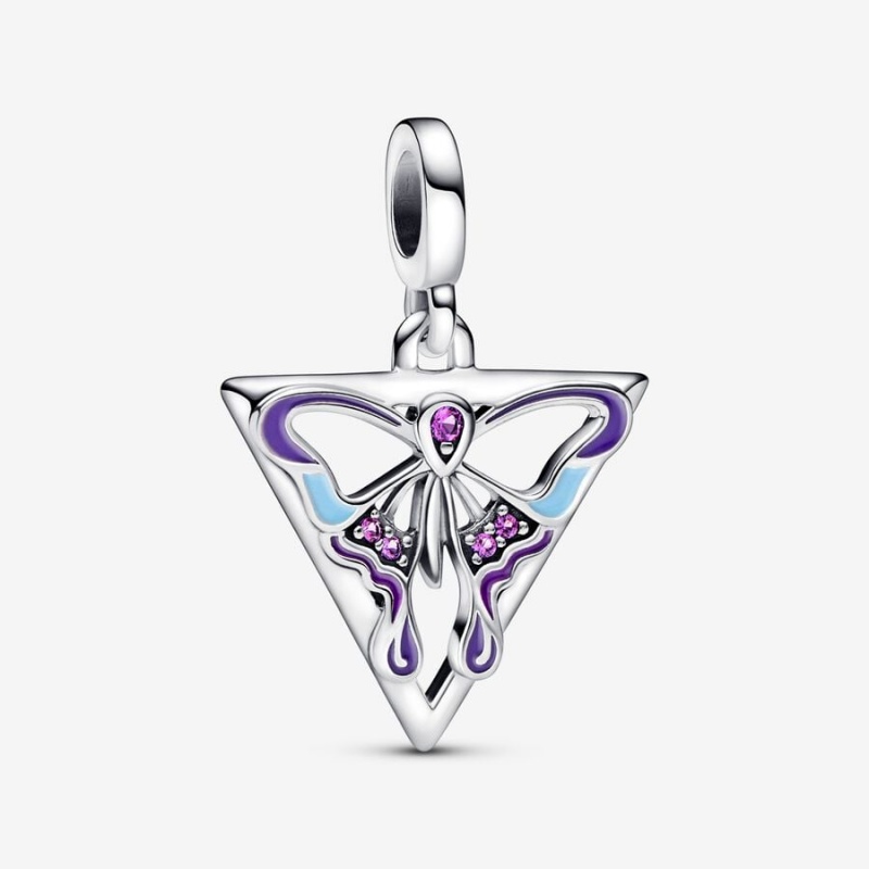 Pandora ME Butterfly Medallion Anhänger Silber | EDTIZBL-71