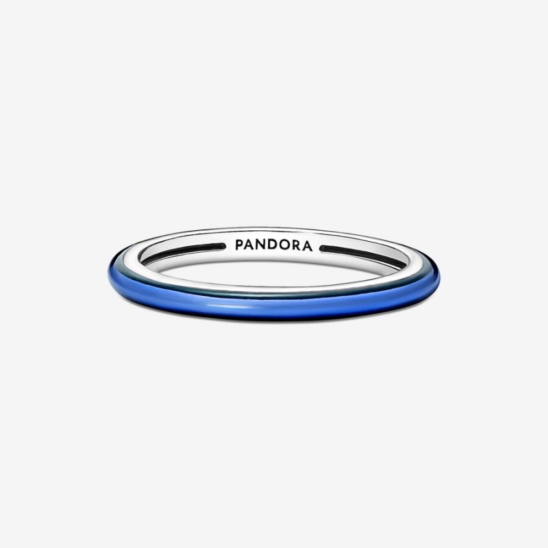 Pandora ME Electric Blue Stapelbar Silber | FYQ-574896