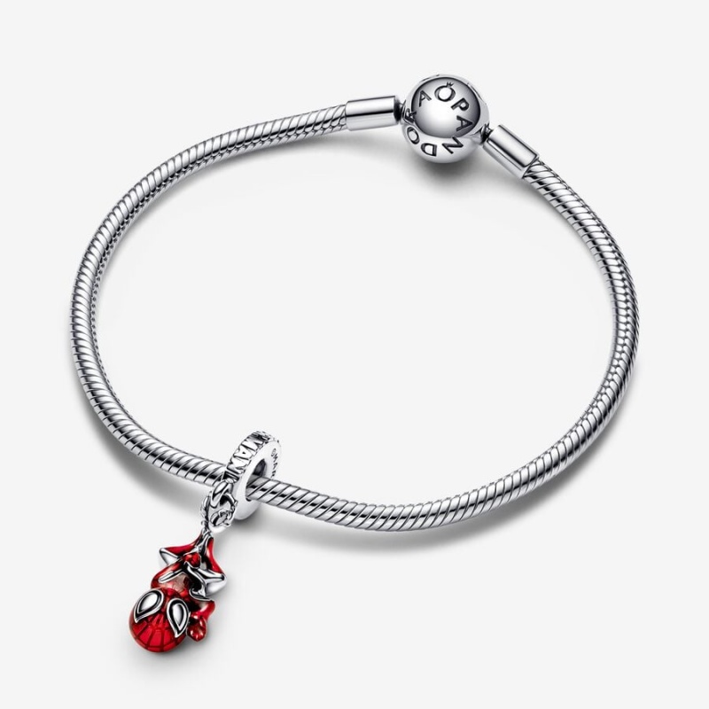 Pandora Marvel Hanging Spider-Man Dangle Charm mit Anhänger Silber | TPLVOHW-80