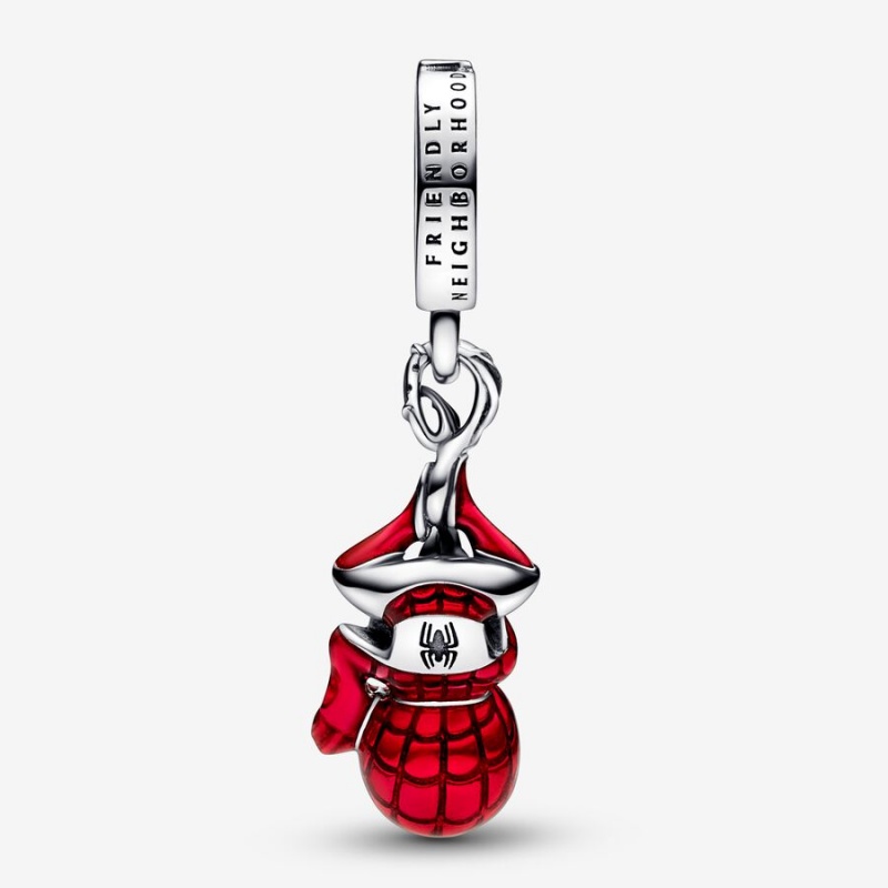 Pandora Marvel Hanging Spider-Man Dangle Charm mit Anhänger Silber | TPLVOHW-80