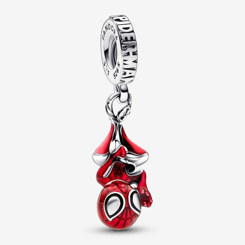 Pandora Marvel Hanging Spider-Man Dangle Charm mit Anhänger Silber | TPLVOHW-80