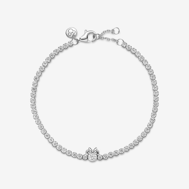 Pandora Minnie Mouse Tennis Kette Silber | PMWJALQ-43