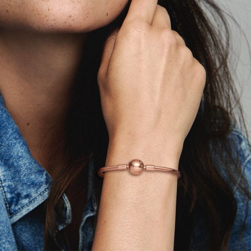 Pandora Moments Bangle Armreifen Rosa Gold | LHZNEDO-82