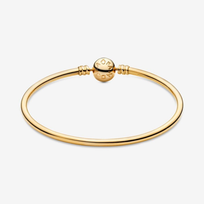 Pandora Moments Bangle Charm Holders Gold | RSEBPNI-42