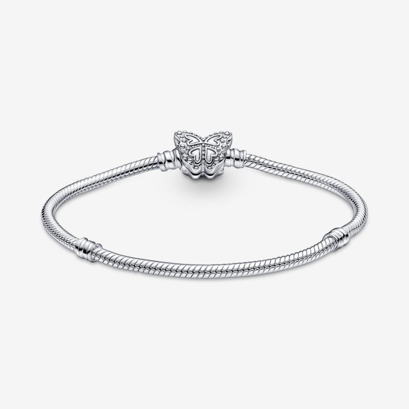 Pandora Moments Butterfly Clasp Snake Charm Silber | XUJKABC-09