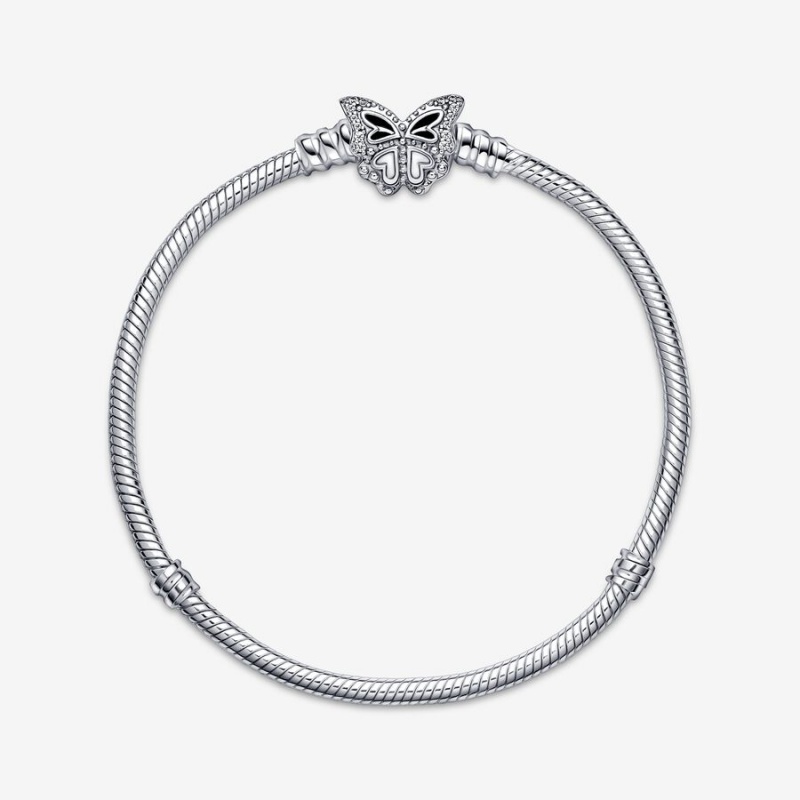 Pandora Moments Butterfly Clasp Snake Charm Silber | XUJKABC-09