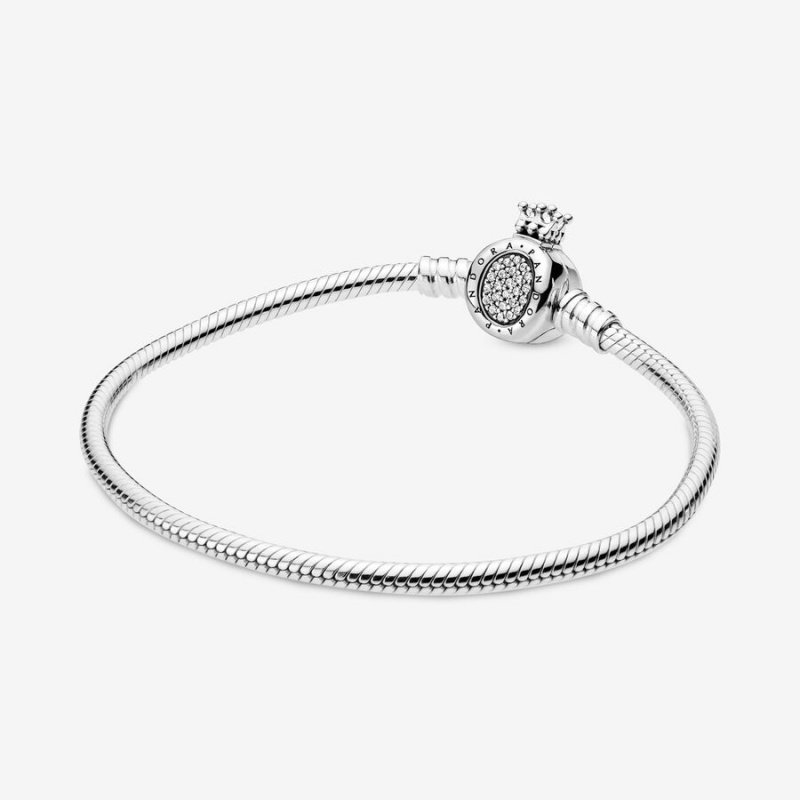 Pandora Moments Crown O Clasp Snake Charm Silber | HUBPOXV-32