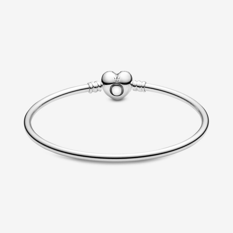 Pandora Moments Heart Clasp Bangle Charm Silber | YGSDOPM-58