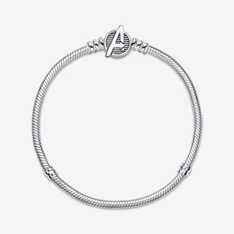 Pandora Moments Marvel The Avengers Logo Clasp Snake Charm Silber | JLETVDW-72