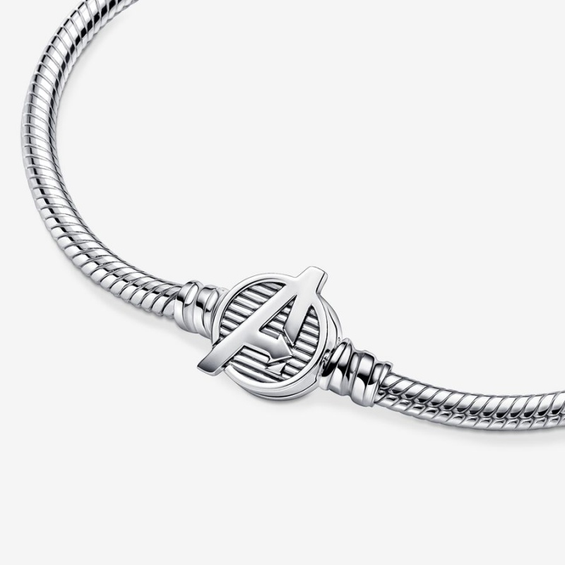 Pandora Moments Marvel The Avengers Logo Clasp Snake Charm Silber | JLETVDW-72