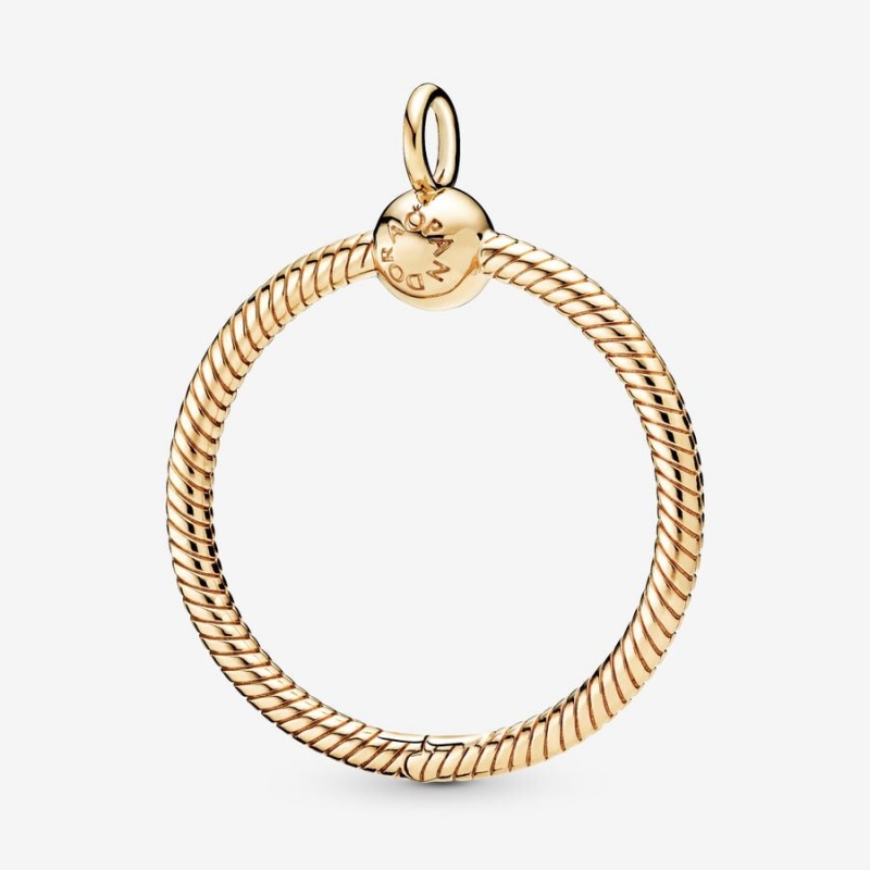 Pandora Moments Medium O Charm Holders Gold | ZWJSVPG-58