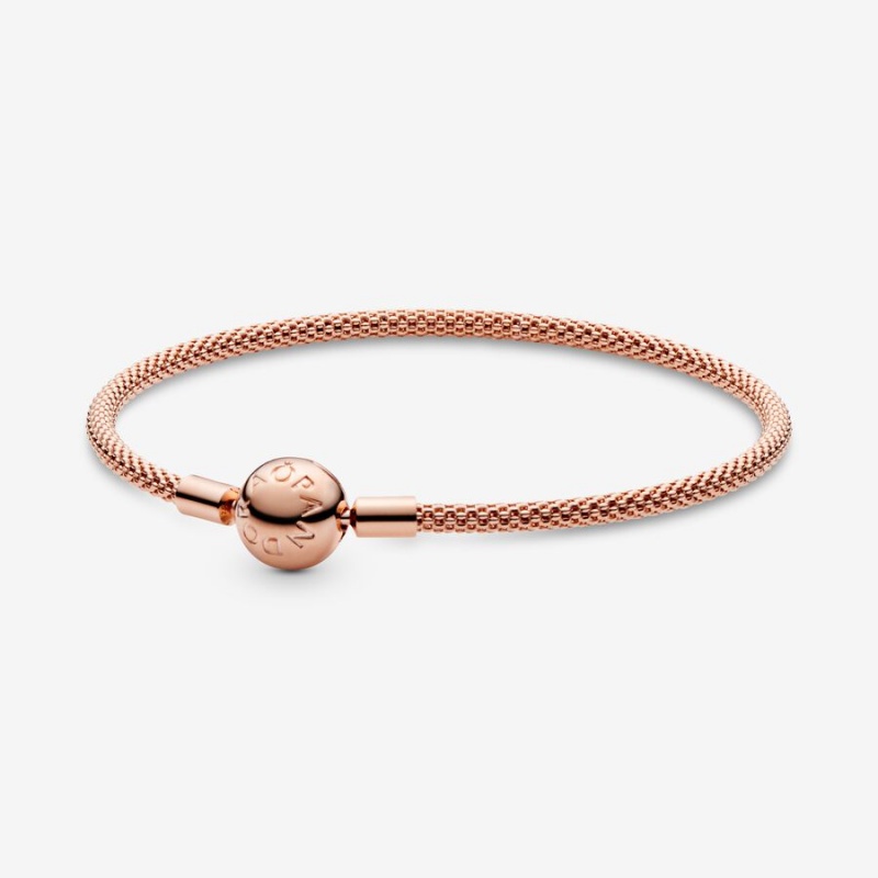 Pandora Moments Mesh Charm Rosa Gold | QLKYZHI-60