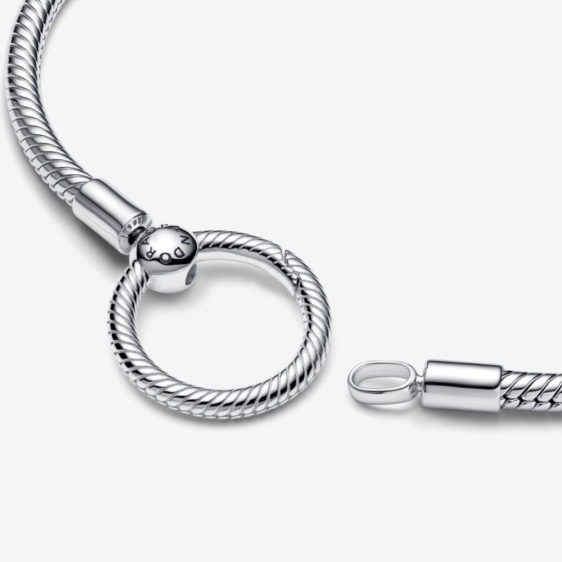 Pandora Moments O Closure Snake Charm Holders Silber | RUCBJQW-14