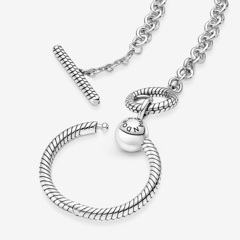 Pandora Moments O T-bar Charm Pendants Silber | IBXJCHA-24