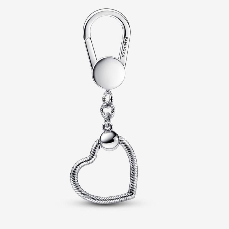 Pandora Moments Small Heart Bag Charm Holders Silber | GSEBLNK-51