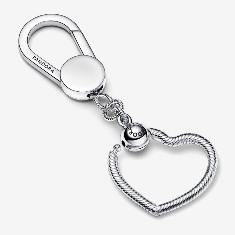 Pandora Moments Small Heart Bag Charm Holders Silber | GSEBLNK-51