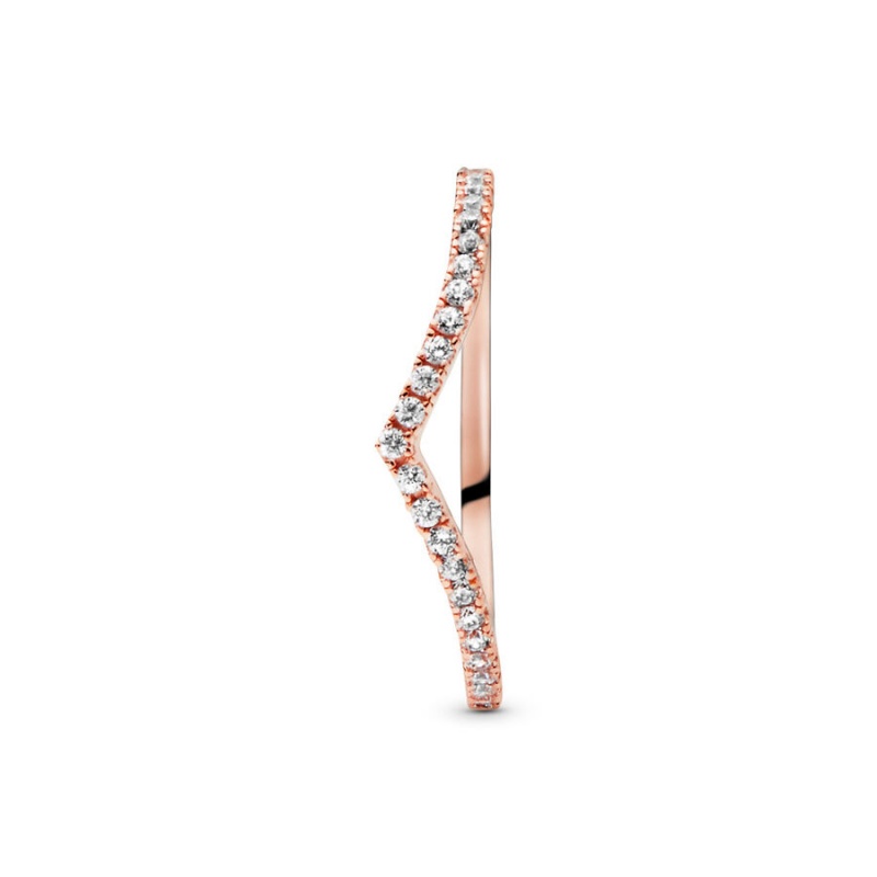 Pandora Pandora ME Pavé Kleiner Finger Rosa Gold | VLF-875102