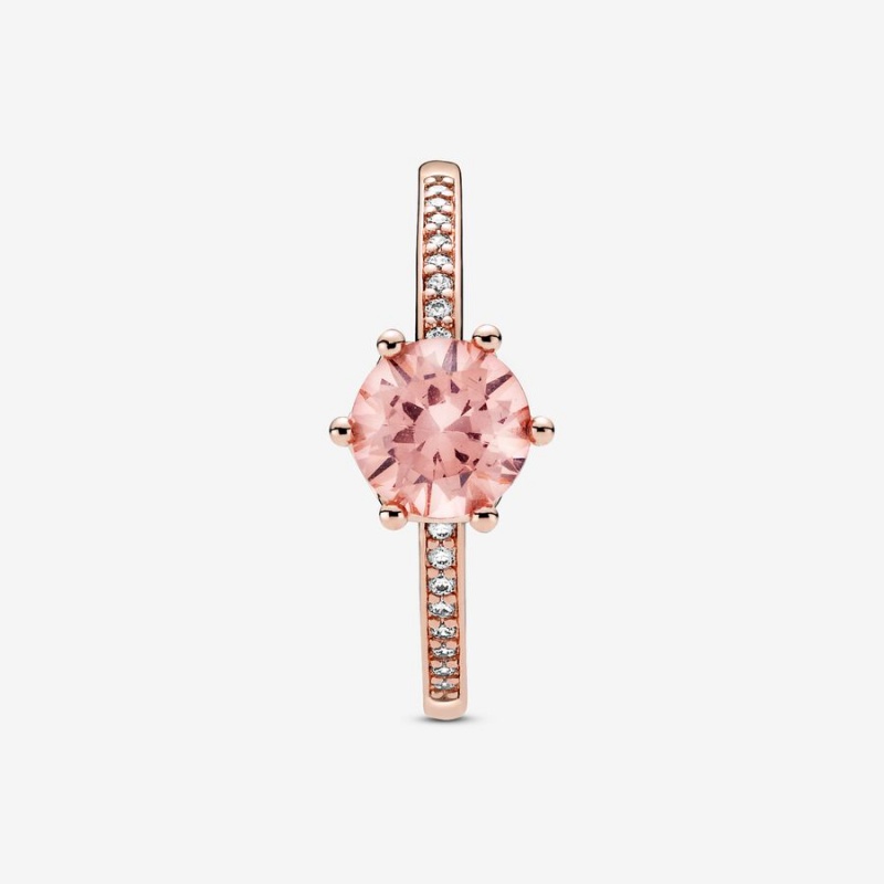 Pandora Pink Sparkling Crown Solitaire Solitär Rosa Gold | LGYAKCV-85