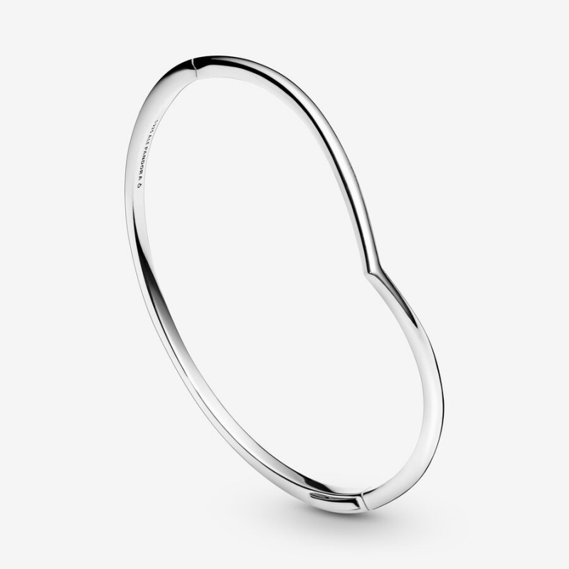 Pandora Polished Wishbone Bangle Armreifen Silber | CAMZOGI-62