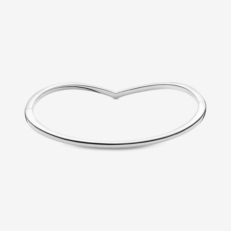 Pandora Polished Wishbone Bangle Armreifen Silber | CAMZOGI-62