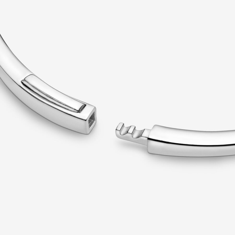 Pandora Polished Wishbone Bangle Armreifen Silber | CAMZOGI-62