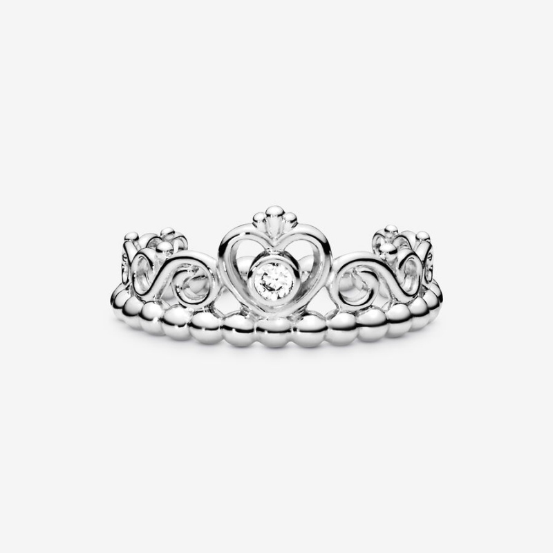 Pandora Princess Tiara Crown Herz Silber | XUA-748032