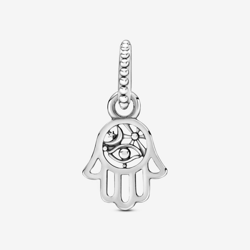 Pandora Protective Hamsa Hand Dangle Charm mit Anhänger Silber | RBOVIEA-28