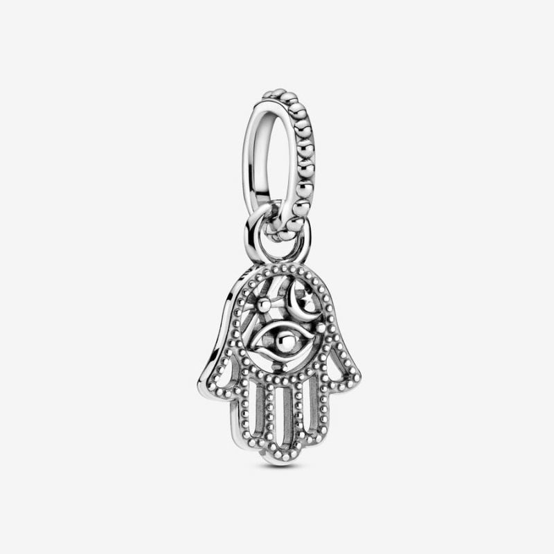 Pandora Protective Hamsa Hand Dangle Charm mit Anhänger Silber | RBOVIEA-28