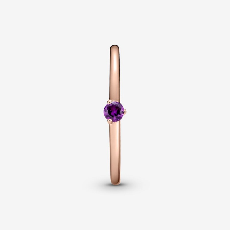 Pandora Purple Solitaire Solitär Rosa Gold | NCPMRGY-48