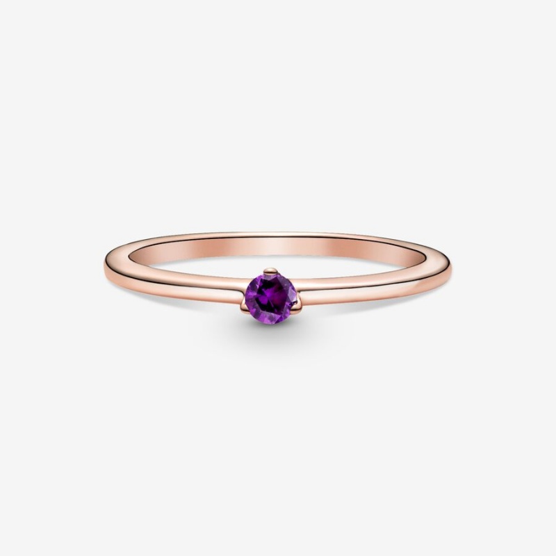 Pandora Purple Solitaire Solitär Rosa Gold | NCPMRGY-48