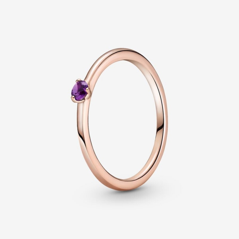 Pandora Purple Solitaire Solitär Rosa Gold | NCPMRGY-48