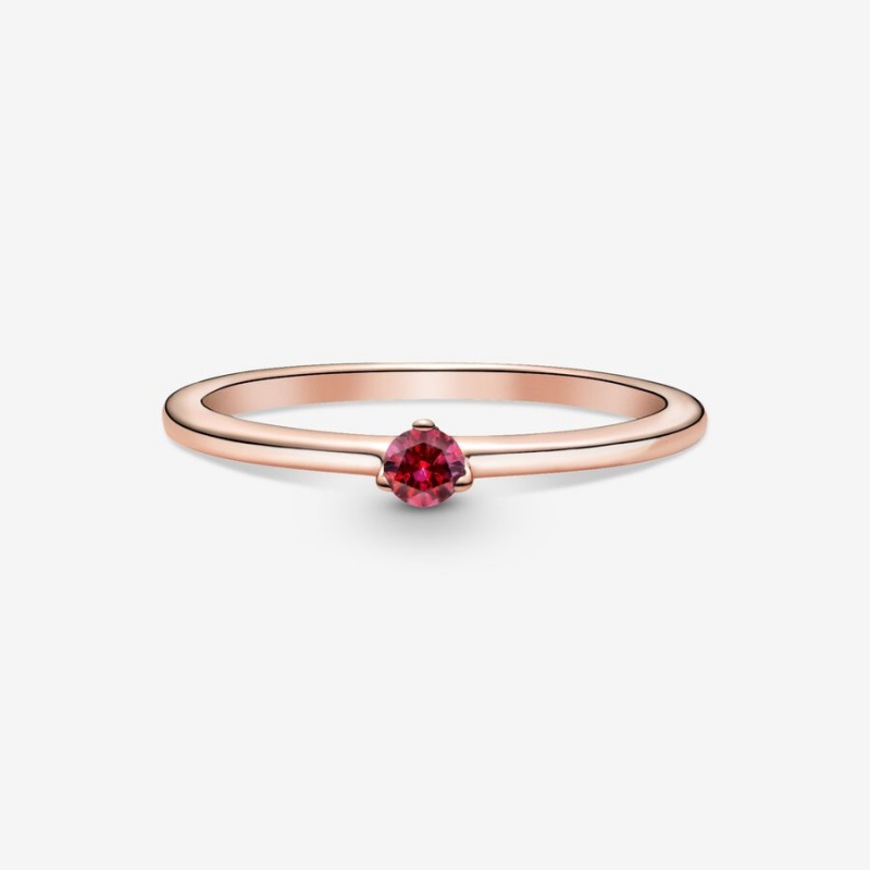 Pandora Red Solitaire Solitär Rosa Gold | ZRYWUJH-65