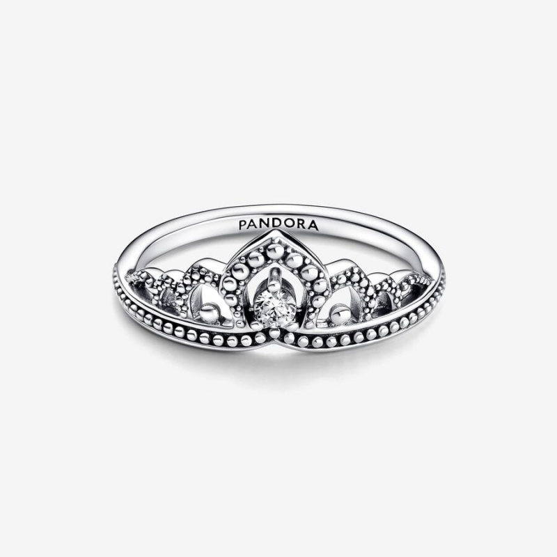 Pandora Regal Beaded Tiara Kleiner Finger Silber | XFG-628735