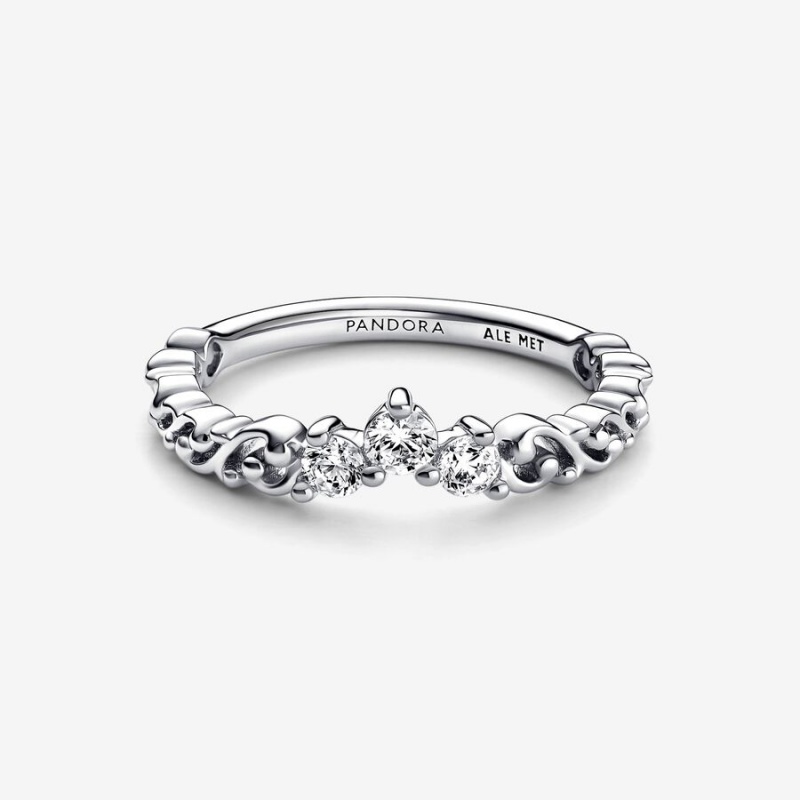 Pandora Regal Swirl Tiara Kleiner Finger Silber | TYL-978541