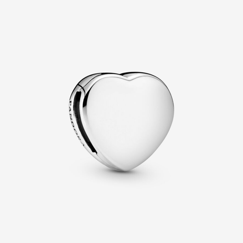 Pandora Simple Heart Clip Klammern Silber | GLPVCHS-01