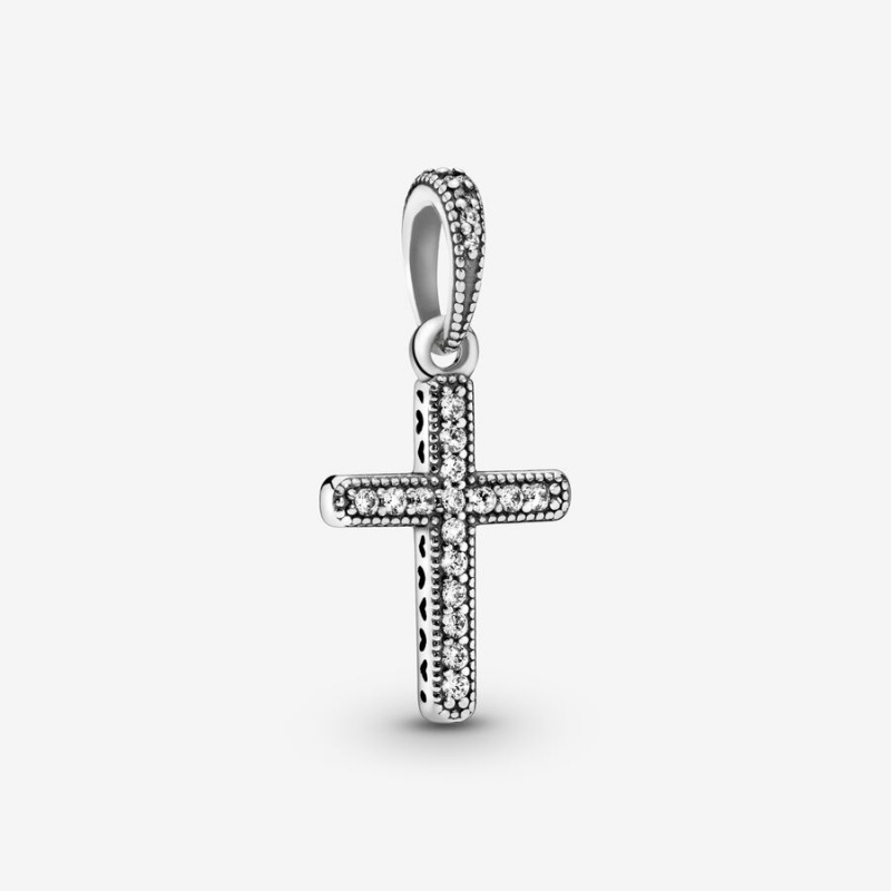 Pandora Sparkling Cross Anhänger Silber | CLDHJOI-30