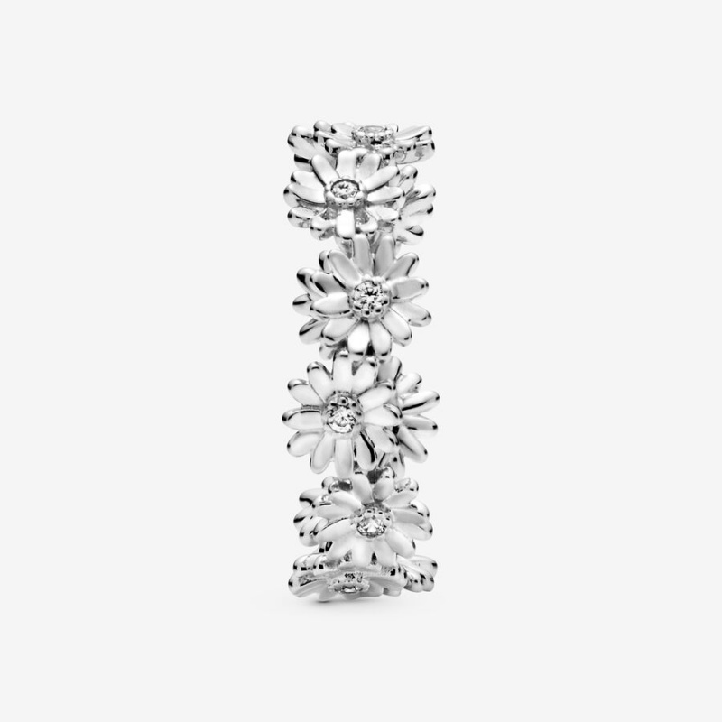 Pandora Sparkling Daisy Flower Crown Band Silber | TWJRMEC-35