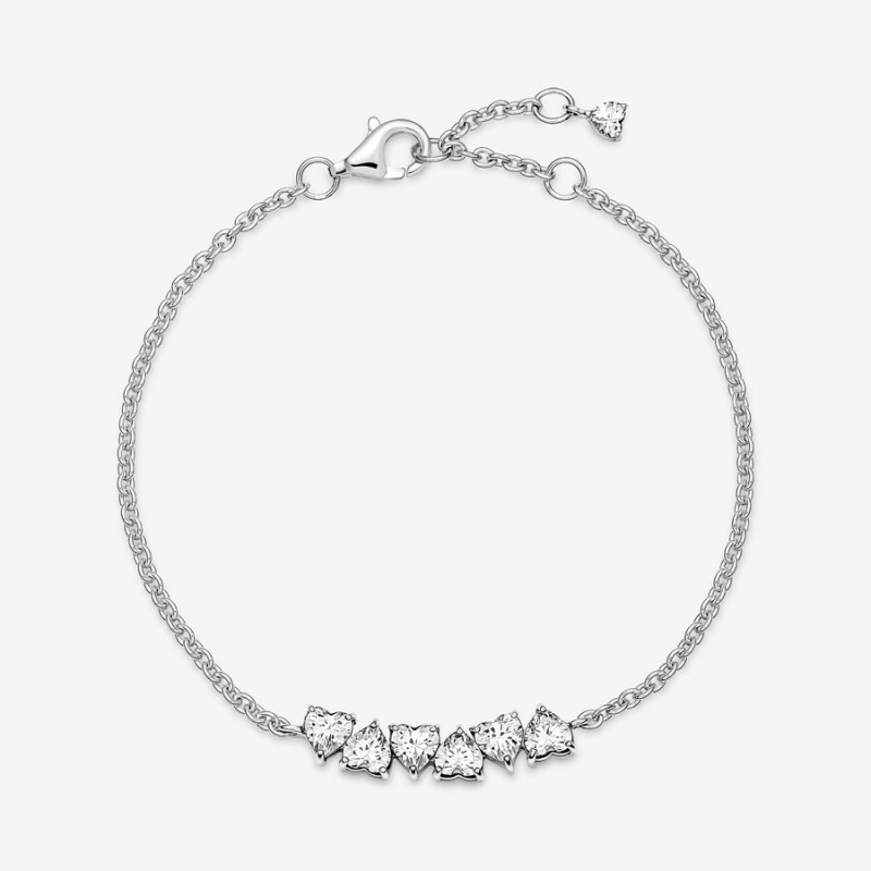 Pandora Sparkling Endless Hearts Nicht-charme Silber | XAQENTZ-64