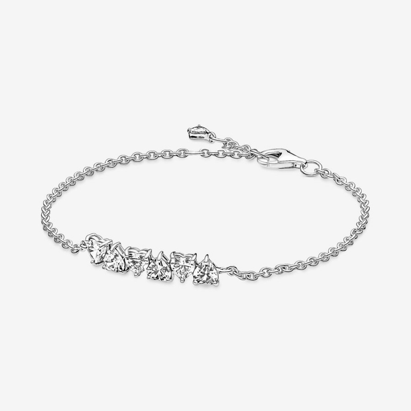 Pandora Sparkling Endless Hearts Nicht-charme Silber | XAQENTZ-64