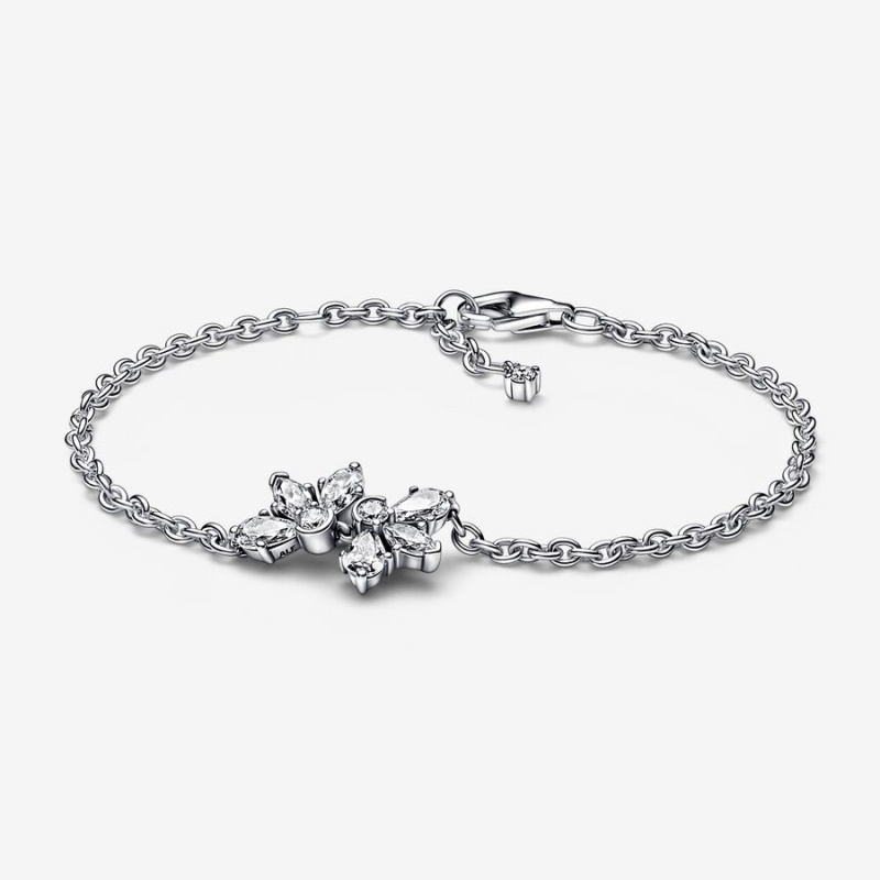 Pandora Sparkling Herbarium Cluster Nicht-charme Silber | KNMTICX-24