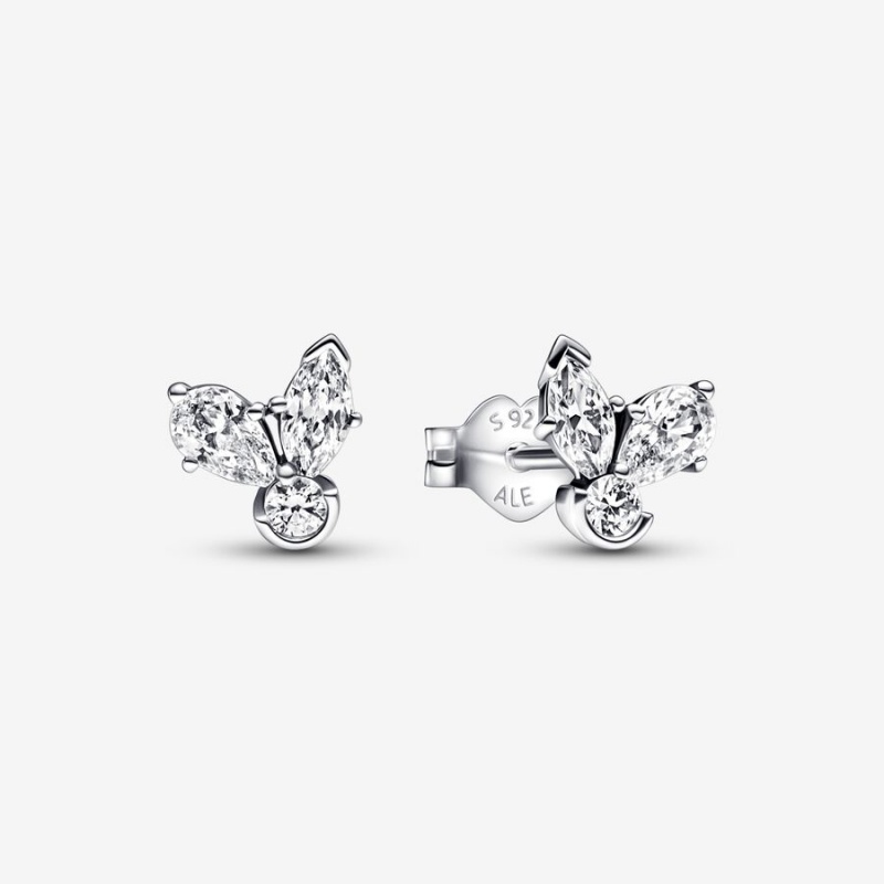 Pandora Sparkling Herbarium Clusters Ohrstecker Silber | TOBEXPQ-92